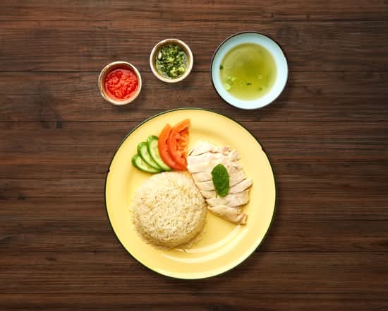 Hainan Chicken with Chicken Rice