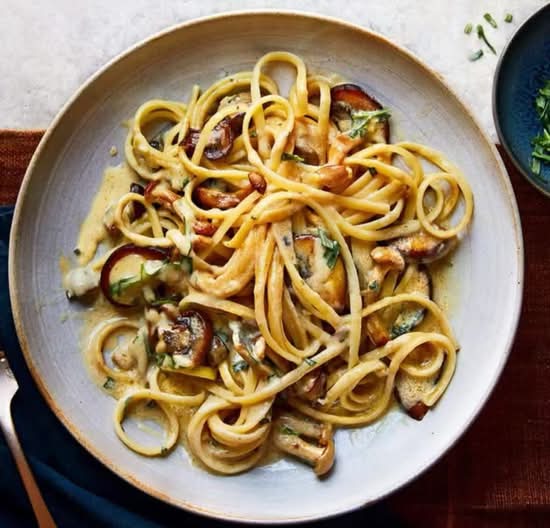 Creamy Mushroom Linguine