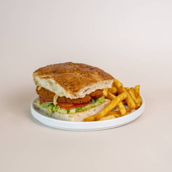 Chicken Schnitzel Sandwich (W/Chips)