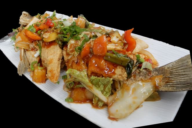 Crispy Fried Whole Barramundi With Sweet Sour Sauce