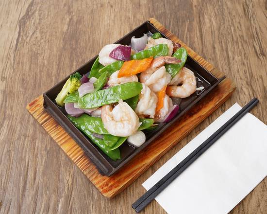 Sizzling Garlic King Prawns