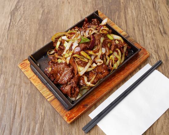 Sizzling Mongolian beef