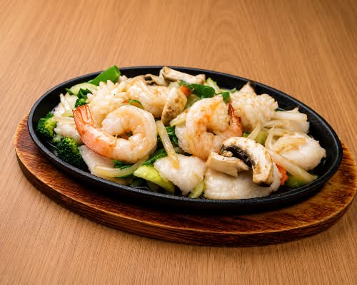 Sizzling seafood