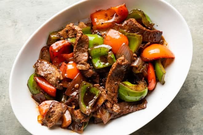 Stir Fried Beef with Black Bean Sauce