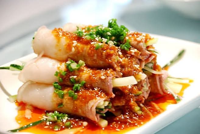 Sliced Pork Belly with Garlic Sauce