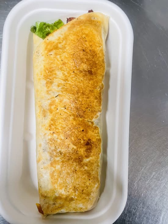 Chicken schnitzel wrap