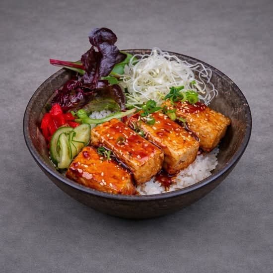 Teriyaki Tofu Rice Bowl