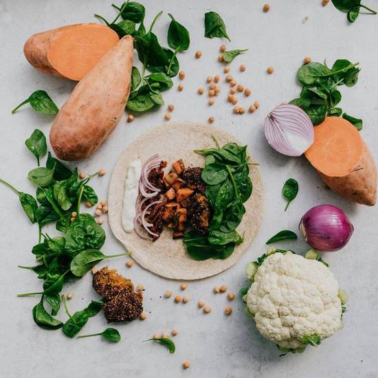 Chickpea Falafel and Sweet Potato Wrap (VG)