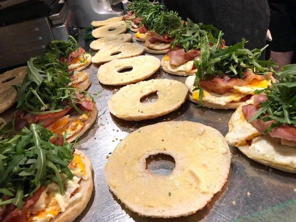 Smoked Bacon Bagels