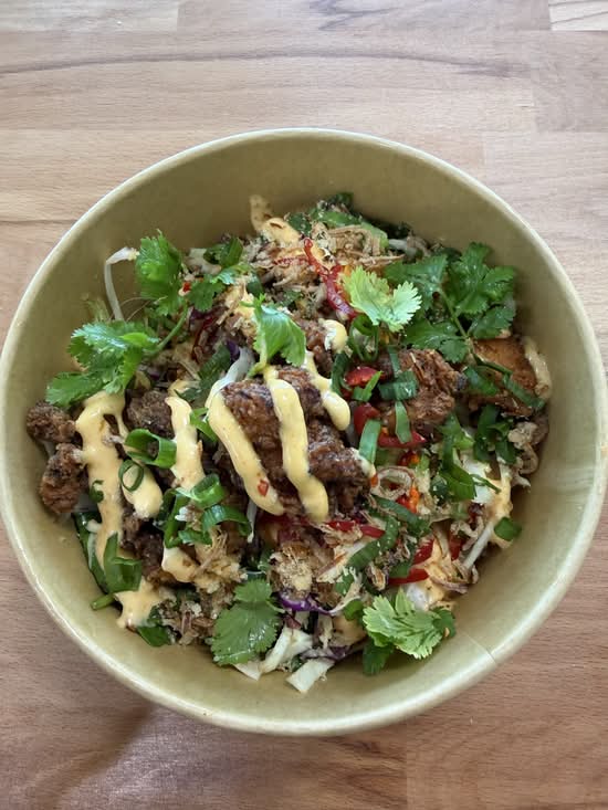 Korean Crispy Fried Chicken Bowl