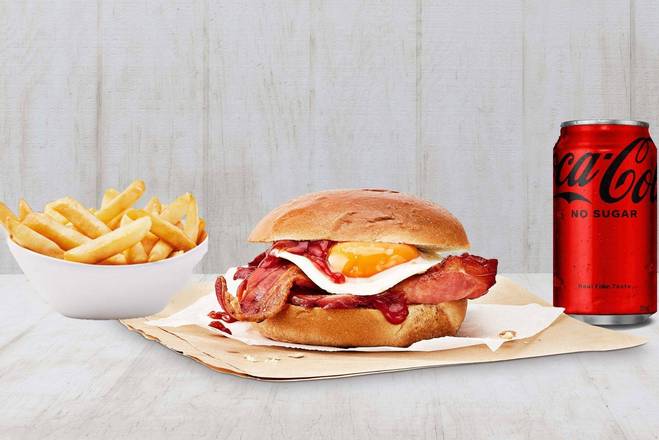 Egg and Bacon Roll Combo