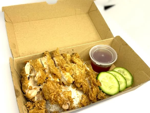 Crispy Chicken On Rice with Sweet & Sour Sauce