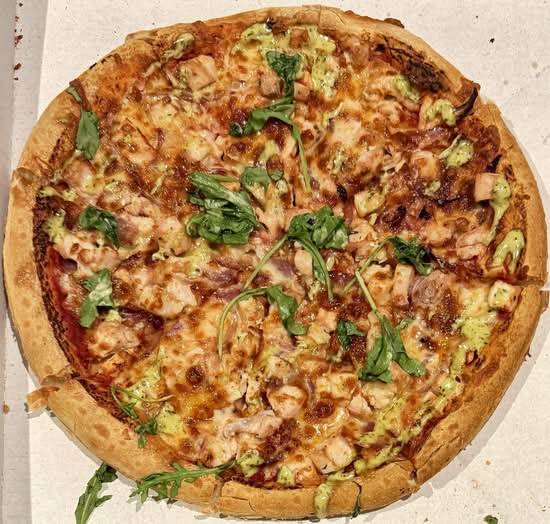 Pesto Chicken and Prosciutto Pizza