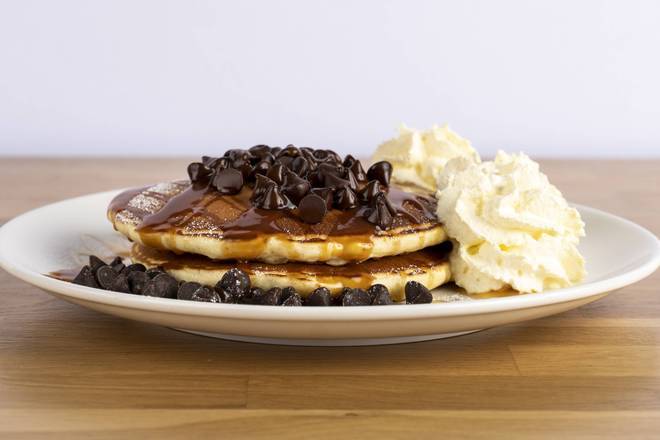 Choc Chip Caramel Pancakes