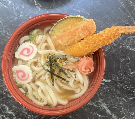 Udon Noodles Soup with Tempura Vege