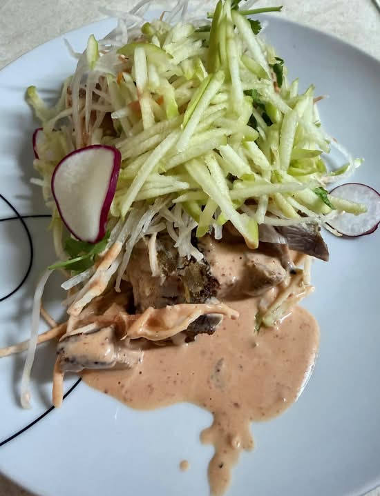 Sweet and Sour Pork Belly with Apple Slaw (GF)