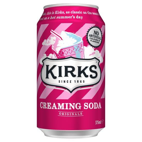 Kirks Creaming Soda Can Soft Drink 375mL