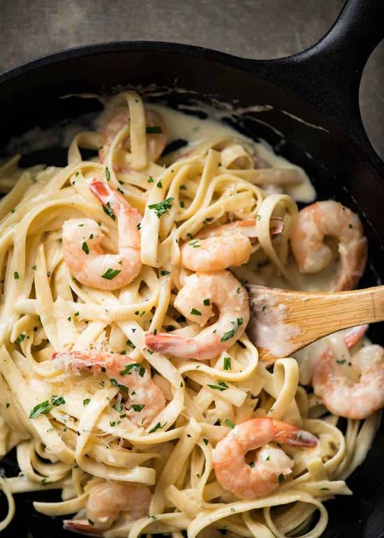 Garlic Prawns Pasta