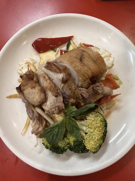 Thai Basil Stir fried with Roast Duck