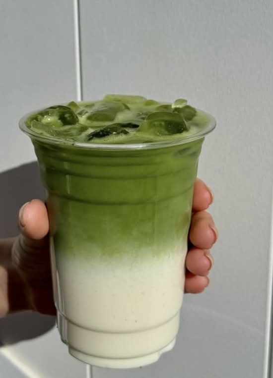 Iced matcha latte