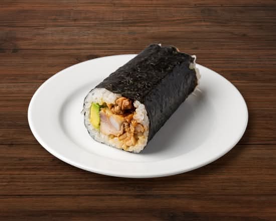 Teriyaki Chicken and Avocado Sushi Roll