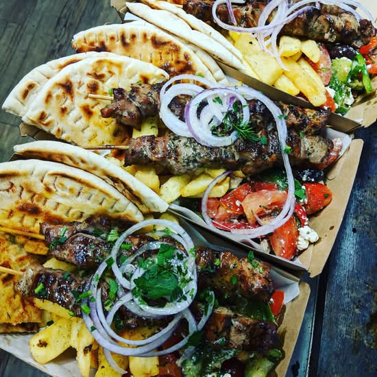 Pork Souvlaki Plate
