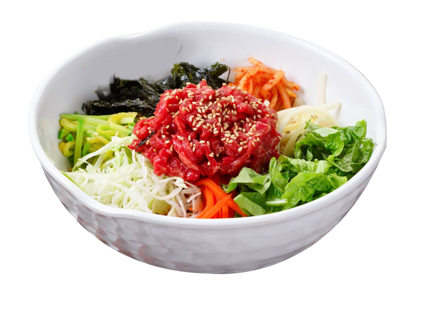 raw beef bibimbap 육회 비빔밥
