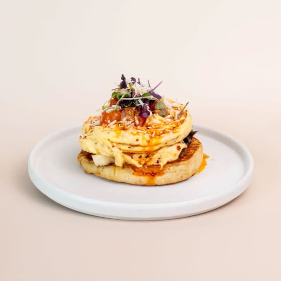 Chilli Scrambled Eggs on Crumpet