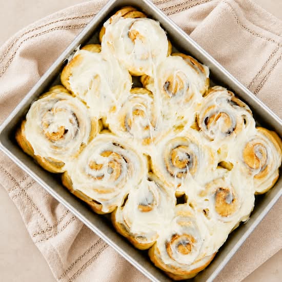 Cinnamon Scroll with cream cheese frosting