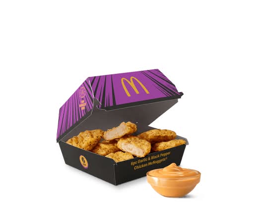 Garlic & Black Pepper Chicken McNuggets - 6pc