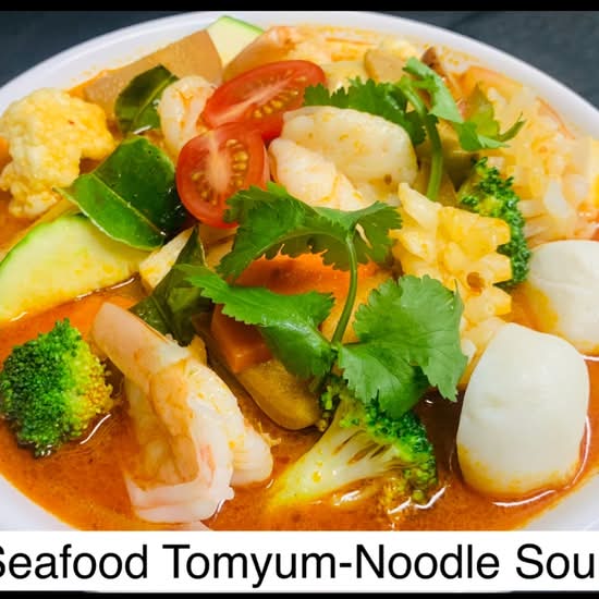 Seafood Tom Yum Noodles Soup