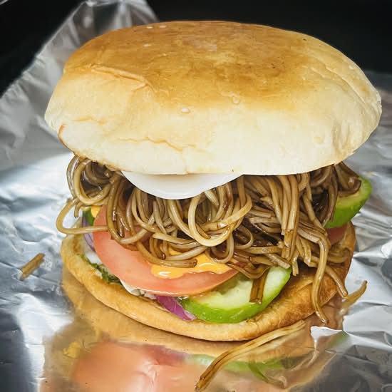 Noodle Tikki Burger