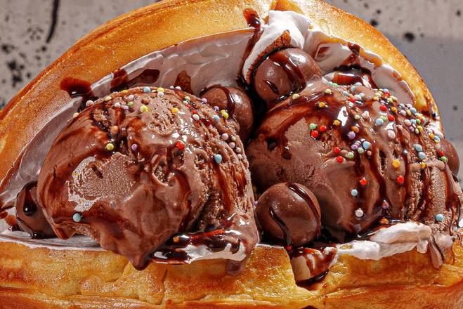 Chocolate Ice Cream Waffle