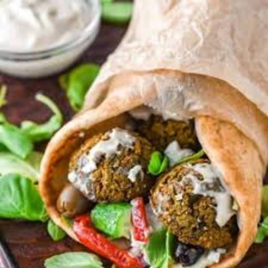 Vegeterian falafel Wrap