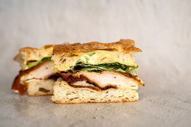 Chicken Schnitzel Focaccia