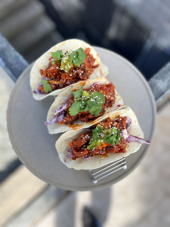 Sticky Chicken Tacos