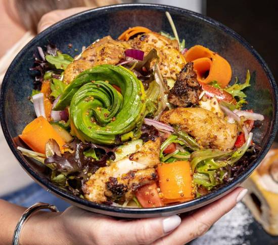 Grilled Marinated Chicken and Avocado Salad