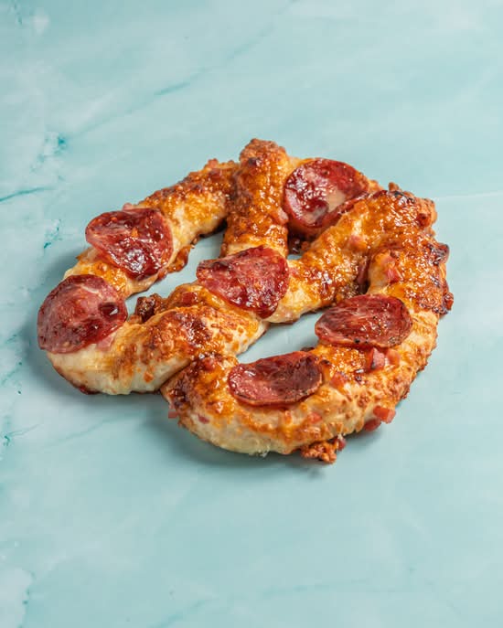 Meat Lovers Baked Cheese Pretzel