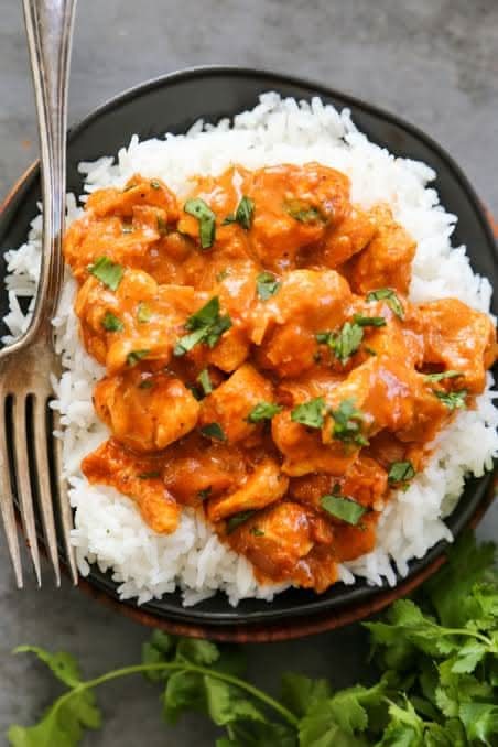 Butter chicken with rice