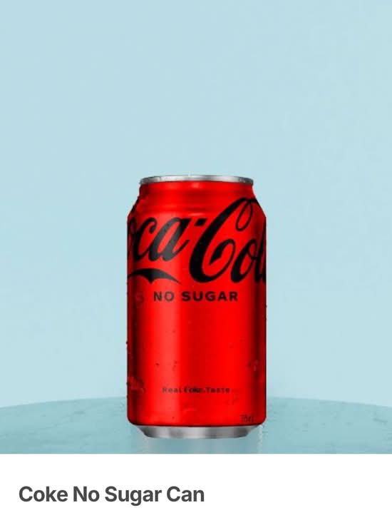 Coke no sugar can