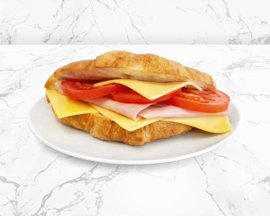 Toasted Ham, Cheese and Tomato Croissant