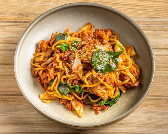 Spicy Pork (Jeyuk) Stir Fried Noodles