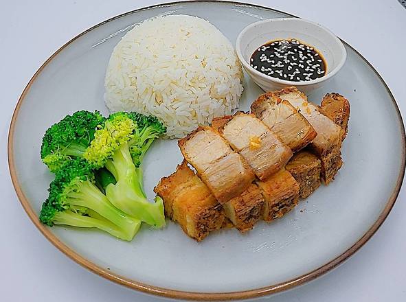 Crispy Pork Belly with rice
