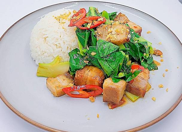 Chinese Broccoli with Crispy Pork Belly