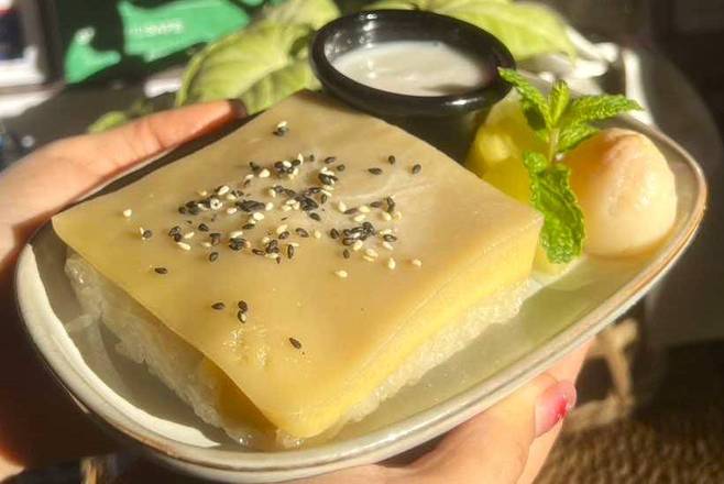 Thai Custard with Coconut Sticky Rice