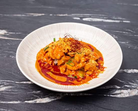 Cold Chicken with Spicy Sesame & Peanut Sauce