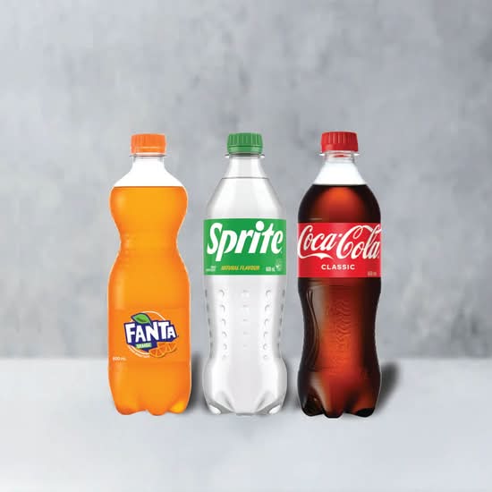 Bottled soft drinks 600 ml