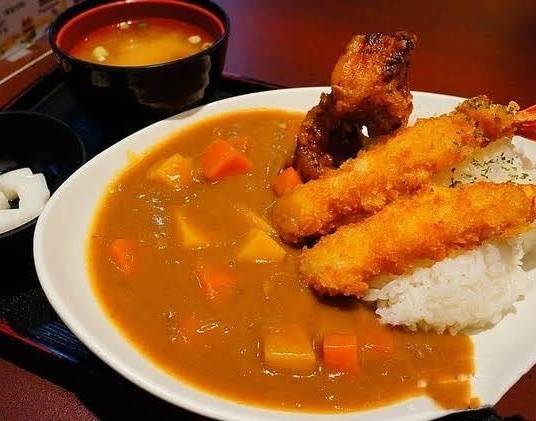 Curry Katsu Tempura Sweet Potato Bento