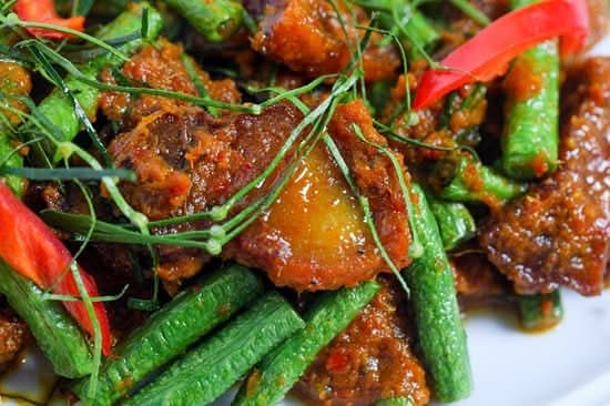 Pad Prik Khing Crispy Pork Belly
