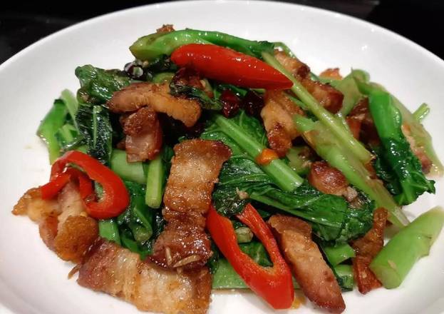 Pad Kana Moo Krob (GF)